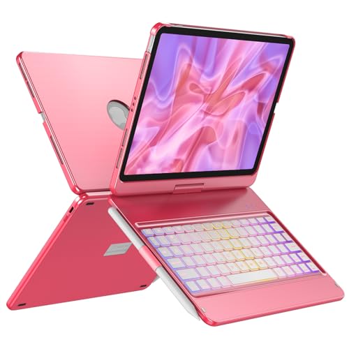 Image of GGH Keyboard Case for iPad Pro 11 Inch & Air 11 inch M4 /M3 /M2, Watermelon Red