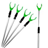 CLIUNT Fishing Rod Holder Set, 4pcs Fishing Bankstick, Adjustable Extending Rod Rest, Fishing Rod Stand Set, Fishing Accessories for Surf Fishing, Bank Angling, Catfish Rods, Bait Setup