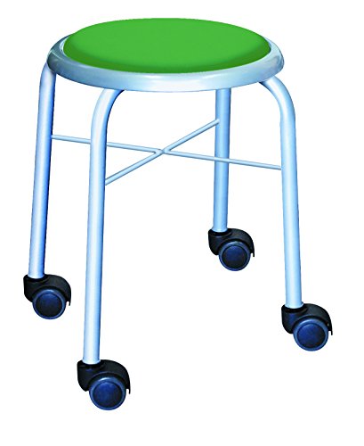 キャスタースツール ボンLCS-445Aグリーン/シルバー