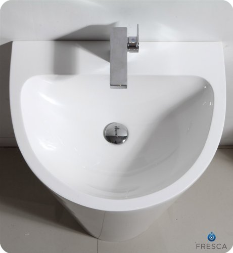 Fresca Parma 24" White Pedestal Sink #TOP6