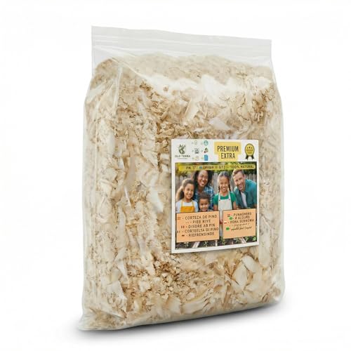 OLD TERRA NATURAL Serrin - Cricchetto di legno di alta qualità, 6 l, naturale per conigli, gatti e roditori, letto ipoallergenico e assorbente, senza polvere, per gabbie e terrari, ideale per