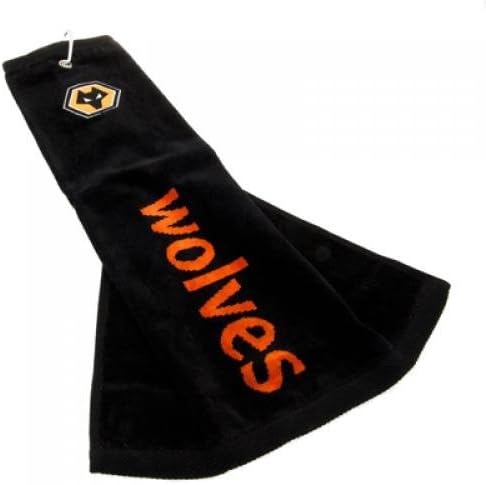 Wolverhampton Wanderers F.C. Tri Fold Golf Towel 61Cm X 40Cm