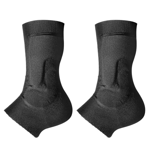 NOKOXIN Ice Skate Ankle Pads - Ankle Brace Socks for Men & Women to Reduce Ankle Pain During Skating & Hockey | Breathable Foot & Calf Support for Figure & Ice Hockey Skates (1 Pair)