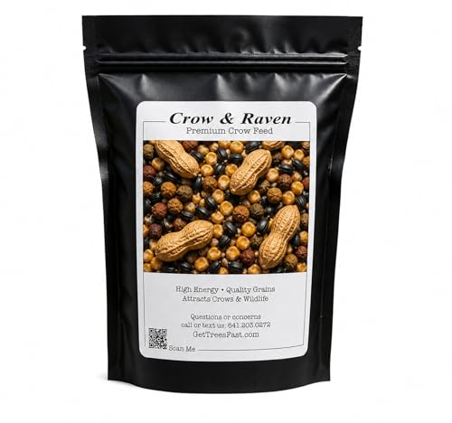 CZ Grain Crow & Raven Feed Mix | Premium Feed Whole Peanuts Cracked Corn Black Oil Sunflower & Cat Food | High Energy Crow Food for Outdoor Feeding & Backyard Wildlife (12 Ounces)