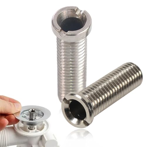 GZNB 2 Pièces Argent M12 x 30 mm Vis pour Panier D'évier Acier Inoxydable Vis Creuse Vis de Bonde, pour Bonde evier Cuisine Lavabo Cuisine Accessoires pour évier de Cuisine