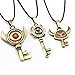 Feidiao The Legend of Zelda Mode Collier Zelda Modèle clé Porte-clés Cadeaux de fête Zelda Collier Couple Zelda Ensemble de Colliers Soeurs 3pcs (A)