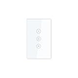 LOUYSGEN Smart Dimmer Switch,Single-Gang,Neutral Required,2.4GHz,Tuya/Smart Life App/Alexa,Tempered Glass Panel,White