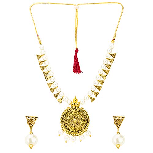Chic Gold Necklace and Earrings Set