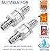 JONMON 3/8 Inch 10mm Check Valve Non-Return One Way Aluminium Alloy Silver Fuel Line Air Oil Petrol Diesel Water for Snowmobile Motorcycle Automotive Car Truck Tractor 2P