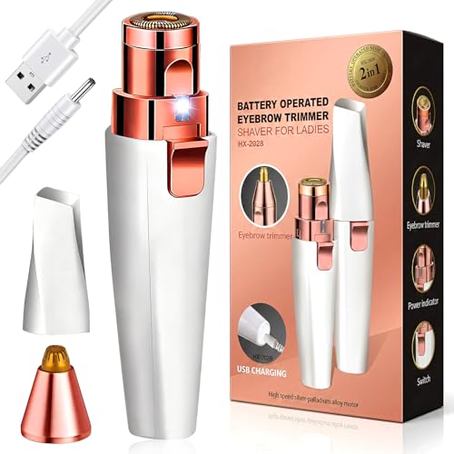 Recortador facial de cejas 2 en 1,Depiladora Facial para eliminar vello facial y cejas,Depiladora para Mujeres y Hombres Uso Diario,Crear una apariencia más exquisita