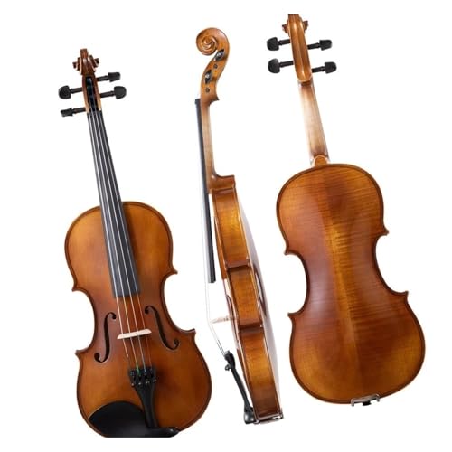 バイオリン 4/4 バイオリン 3/4 1/2 1/8 プロフェッショナル スプルース メープル ウッドバック ハンドメイド ケース付き 弓アクセサリー(1/2)