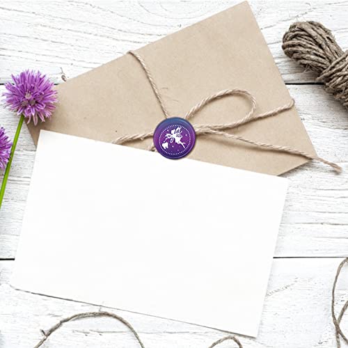 CRASPIRE Butterfly Wax Seal Stamp Fairy Vintage Sealing Wax Stamps 30mm Removable Brass Head with Wood Handle for Wedding Invitations Envelopes Halloween Christmas Thanksgiving Gift Packing - Image 3