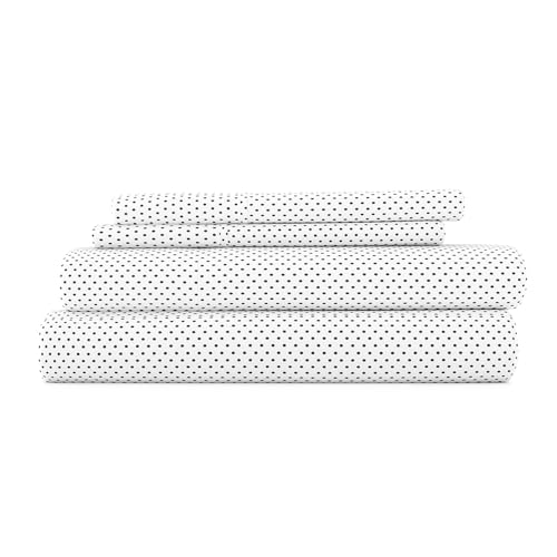 LINENS & HUTCH Sheet Set Patterned Microfiber Ultra Soft Bedding in Stippled - Twin Stippled Gray