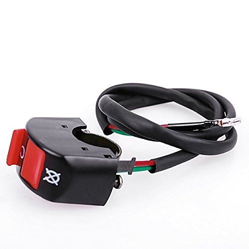 Miniatura 2 de color negro y rojo Kill Interruptor de encendidoapagado para ATV Motocicleta Scooter Dirt Bike w78" 22mm mango bar