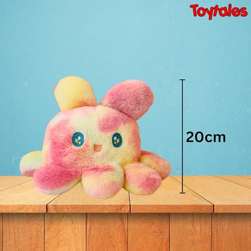 Image of TOYTALES Soft Toy Combo Pack Cute Purple Dinosaur & Rainbow Mimi Octopus Plush Toy for Kids (Pack of 2)