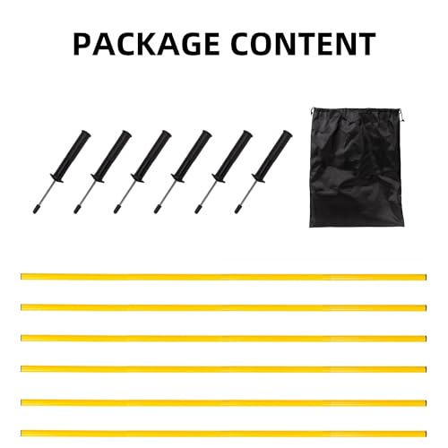 image for Nbguigdstr 6 Pcs 5FT Agility Training Poles for Soccer,Basketball,Foot