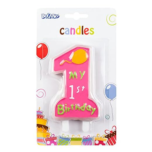 Bougie anniversaire 1 an fille