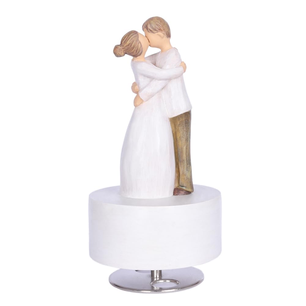 NIWUSUO Can't Help Falling in Love Music Box, Lovers Musical Boxes Couple Music Box Figurine - Gifts for Lover,Boyfriend,Girlfriend,Husband,Wife (Kiss