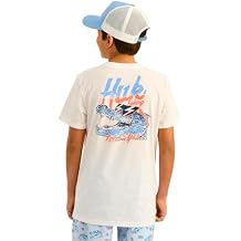 تي شيرت HUK Boys Performance Fishing Graphic، تي شيرت بأكمام قصيرة للأطفال