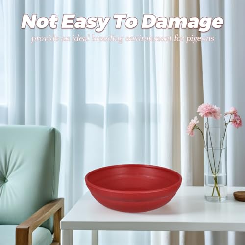 Image of Pigeon Nest Egg Basin 9.25X9.25X2.67In Reusable Plastic Bird Nesting Bowl for Small Pet Birds Hatching Incubation and Breeding