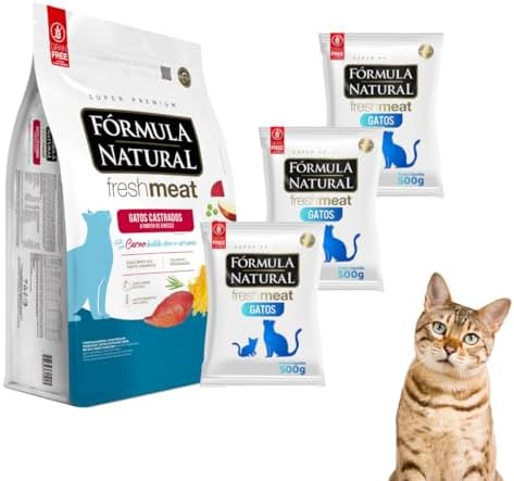 Ração Formula Natural Fresh Meat Super Premium Para Gatos Castrad...