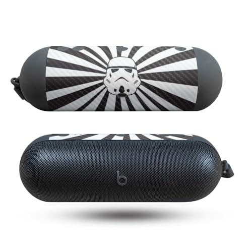 Image of Carbon Fiber Speaker Skin Compatible with Beats Pill (2024) - Star Rays - Premium 3M Vinyl Protective Wrap Decal Cover - Easy to Apply | Crafted in The USA by MightySkins