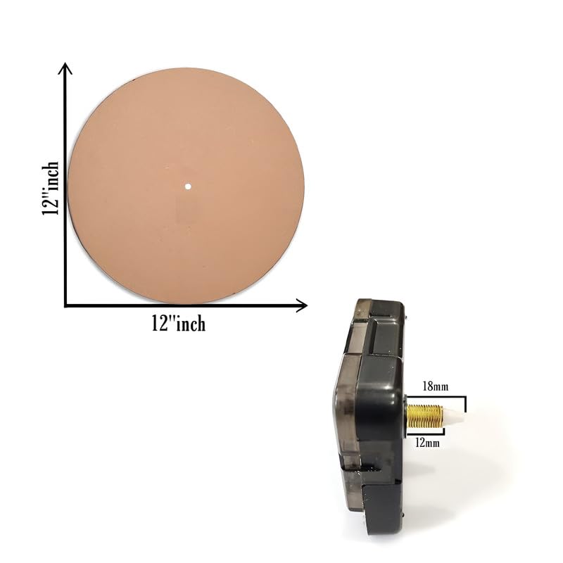 Image of Resin Art Work Clock Material 12 inch MDF 4 mm with Gold Acrylic Roman Ring, Gold Hands, 18mm Sweep Silent Clock Machine