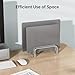 NiHome Clear Acrylic Vertical Laptop Stand, Compatible with Laptops and Tablets up to 2.8cm Thick, Space-Saving, Stylish and Scratch-Resistant Design, Secure with Anti-Slip Silicone Pads (Medium)