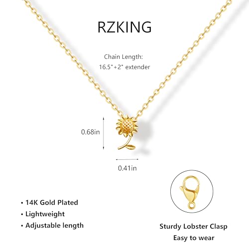 RZKING Golden Necklace for Women, Dainty Butterfly Heart Bow Rose Necklace, Gifts for Best Friend Sister Mom Girlfriend, Graduation Chritmas Birthday Anniversary Thank You Gifts2