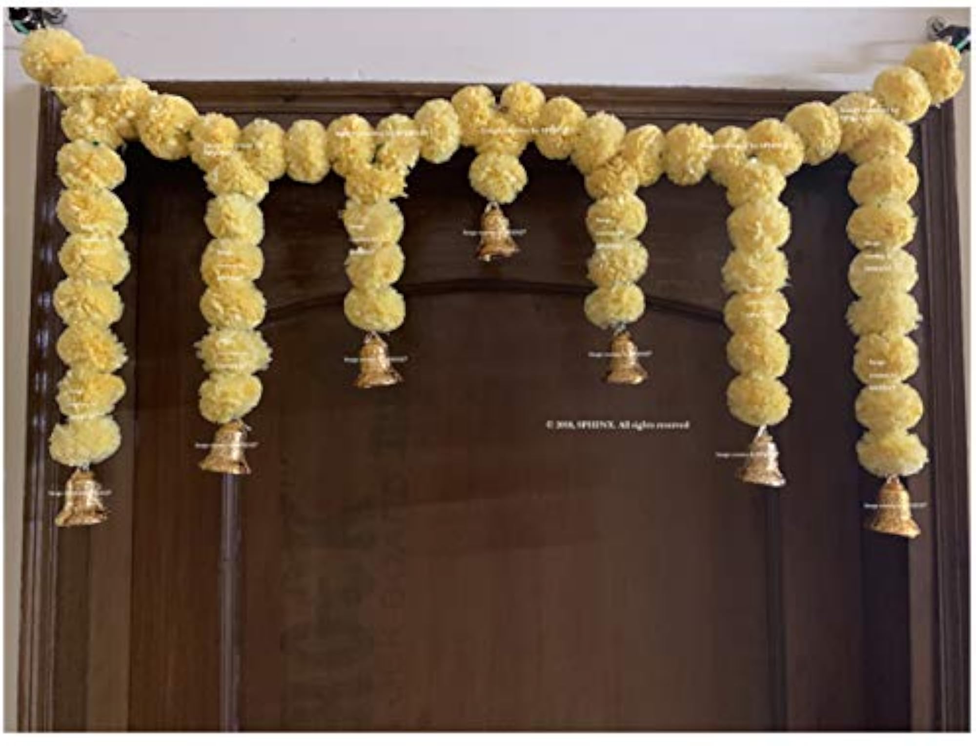 Artificial Marigold Fluffy Flower Garlands Door Toran Set