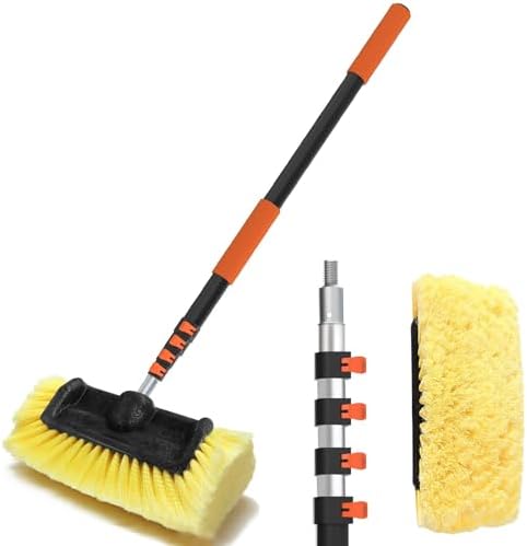 Buyplus 12FT Car Wash Brush with Long Handle, 12-Inch Soft Bristl...