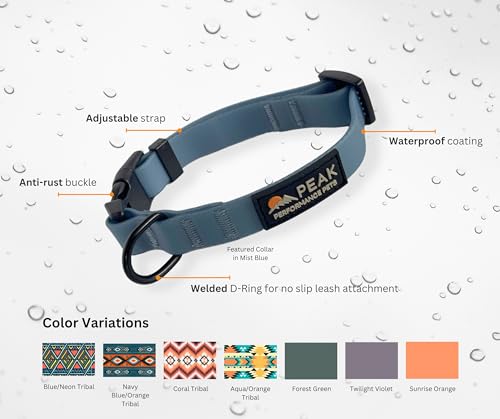 Collar para perro impermeable Overlook, mediano, azul marino/naranja tribal miniatura 2