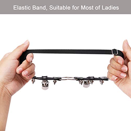 image for alisikee 2pcs Adjustable Heart-Shaped Leg Garter with Anti-Slip Clips,