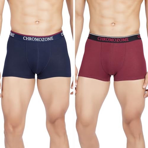 Image of Chromozome Mens Cotton-Stretch Trunks (Pack of 2)