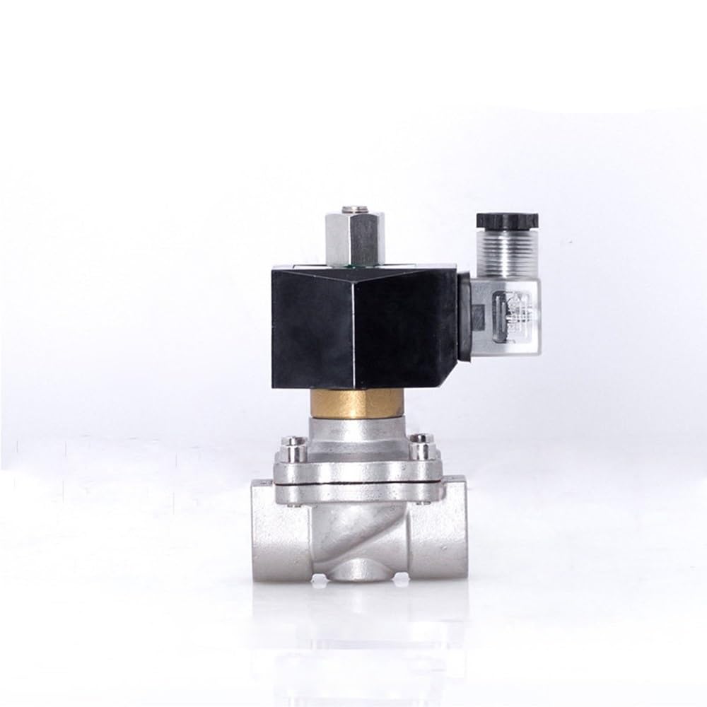Vanne électromagnétique DN20 12V normalement ouverte inox 1,9 cm haute température filetage BSP