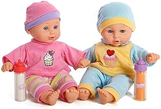 12'' Baby Twins Dolls 1 Boy & 1 Girl with Milk & Juice