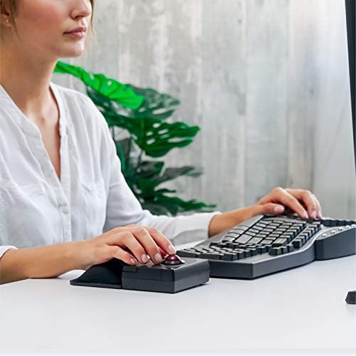 perixx PERIPRO-706 Wireless Trackball Mouse, Build-in 0.98 Inch Trackball for the Pointing Feature, Detachable Gel Palm Rest