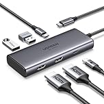 UGREEN Docking Station, Revodok 206 USB C Hub (6-in-1) with Dual 4K@60Hz, Single 8K@30Hz, 100W Power Delivery, 3x 5Gbps USB Data Ports, USB-C Dock for Thinkpad, HP, Dell Laptops and More
