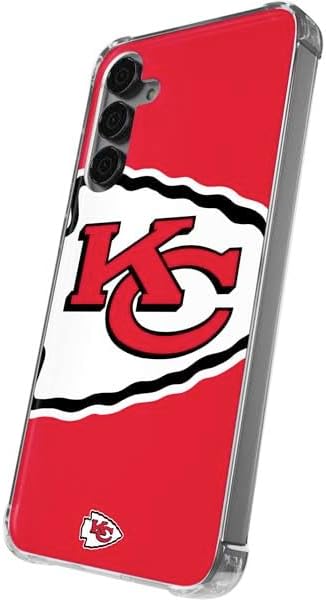 Skinit Clear Phone Case Compatible with Galaxy S24 Plus - Officially Licensed NFL Kansas City Chiefs Large Logo Design