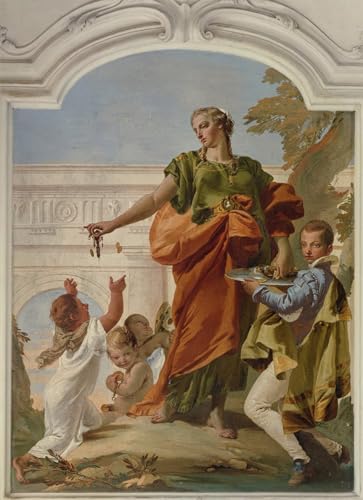 Pintura mural decorativa Battista de 60x90cm y estilo cuadro vintage para pared de hogar