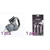 ღ【Materialien und Design】 Hundeleine Aus hochwertigem ABS-Kunststoff und hoch dichte Nylon Band, langlebig und nicht-toxischen.Jede Leine ist für Hunde unter 25 kg geeignet. Eingebaute müllsack-ablagebox und LED-Taschenlampe,die mit 1 AAA-Batterien betrieben wird(Batterien nicht enthalten). Hält Sie und Ihre Haustiere beim Gehen in der Dunkelheit sicher, ideal für abendliche Spaziergänge.Der ergonomische rutschfeste griff liegen gut in der Hand,er ist leicht zu kontrollieren und sicher genug.