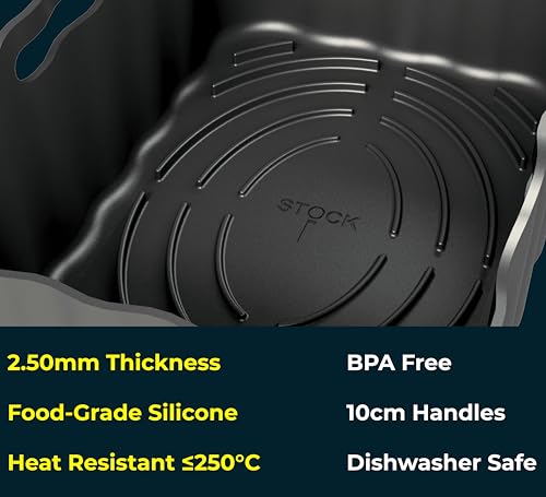 iStock Ninja AF400UK & AF451UK Premium Silicone Liners | Specifically Made for Ninja AF400 & AF451 | AF400UK Silicone Liners | Reusable Air Fryer Accessories for Ninja AF400UK Silicone Liners | 2PCS iStock Ninja AF400UK & AF451UK Premium Silicone Liners | Specifically Made for Ninja AF400 & AF451 | AF400UK Silicone Liners | Reusable Air Fryer Accessories for Ninja AF400UK Silicone Liners | 2PCS