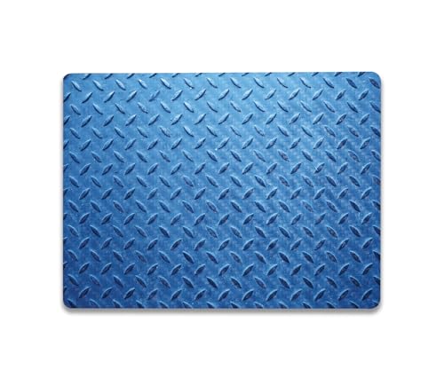 Image of MightySkins Carbon Fiber Skin Compatible with Microsoft Surface Laptop Go 3 (2023) Full Wrap Kit - Blue Gridiron | Protective, Durable Textured Carbon Fiber Finish | Made in The USA