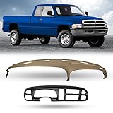 DashSkin American Made Molded Dash & Bezel Cover Kit Compatible with 99-01 Dodge Ram in Camel Tan -
