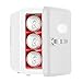 VNIMTI Mini nevera Fridge 4 litros con función de refrigeración y calefacción de 12 V en el encendedor de cigarrillos y enchufe de 220 V para coches, oficinas y dormitorios (blanco, mini)
