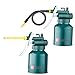 USUNRISE Oil Can Pump Oiler Can-8oz. Green Metal Can Bottle with Flexible and Straight Spout