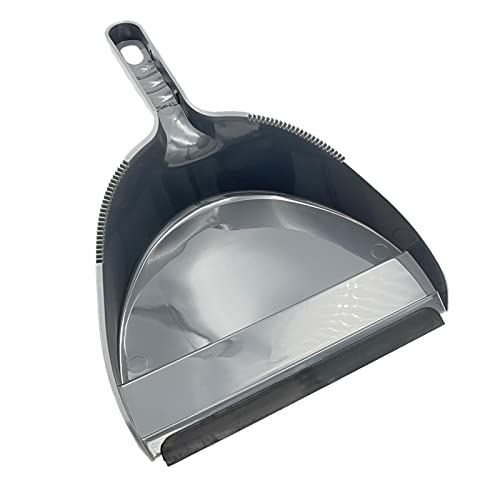 Peggy Perfect Gummibesen Rubber Broom Set. Teleskopbesen mit Abzieher & Kehrgarnitur. Haarentfernung, Tier-, Hunde-, Katzenhaare. Bodenbürste zur Reinigung von Teppichen und sämtlichen Bodenbeläge.