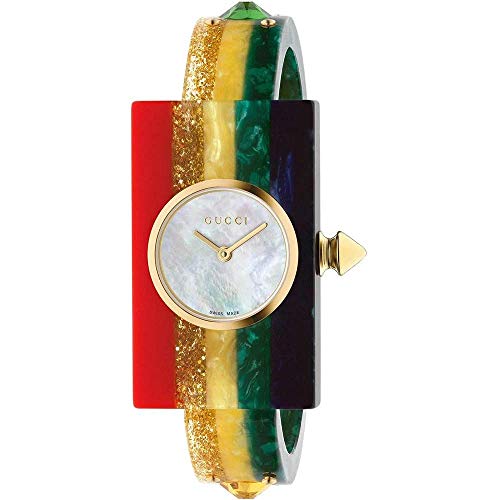 Gucci Plexiglas Ladies Studded Bangle Watch YA143520