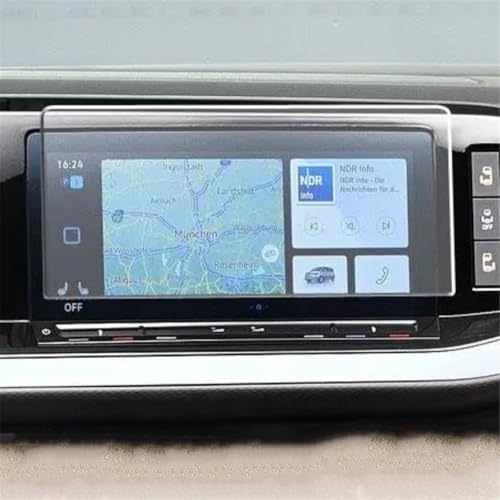 Film protection écran GPS VW 10 pouces 2022 en verre trempé pour l'intérieur de voiture