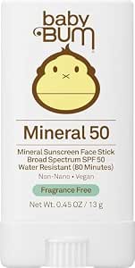 Sun Bum Baby Bum Mineral SPF 50 Sunscreen Stick - Unscented, Travel Size